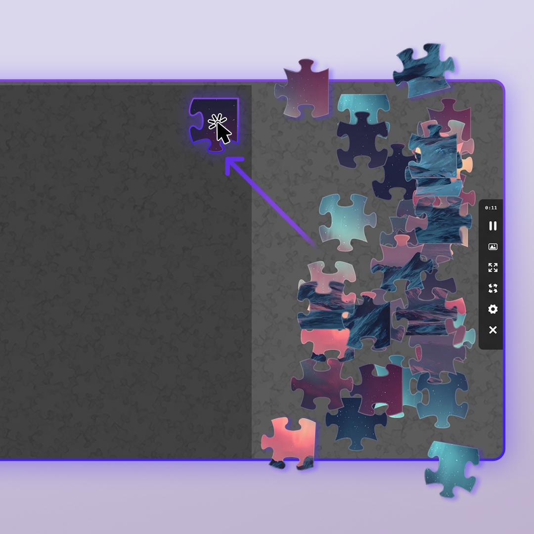 Demonstration of moving puzzle pieces